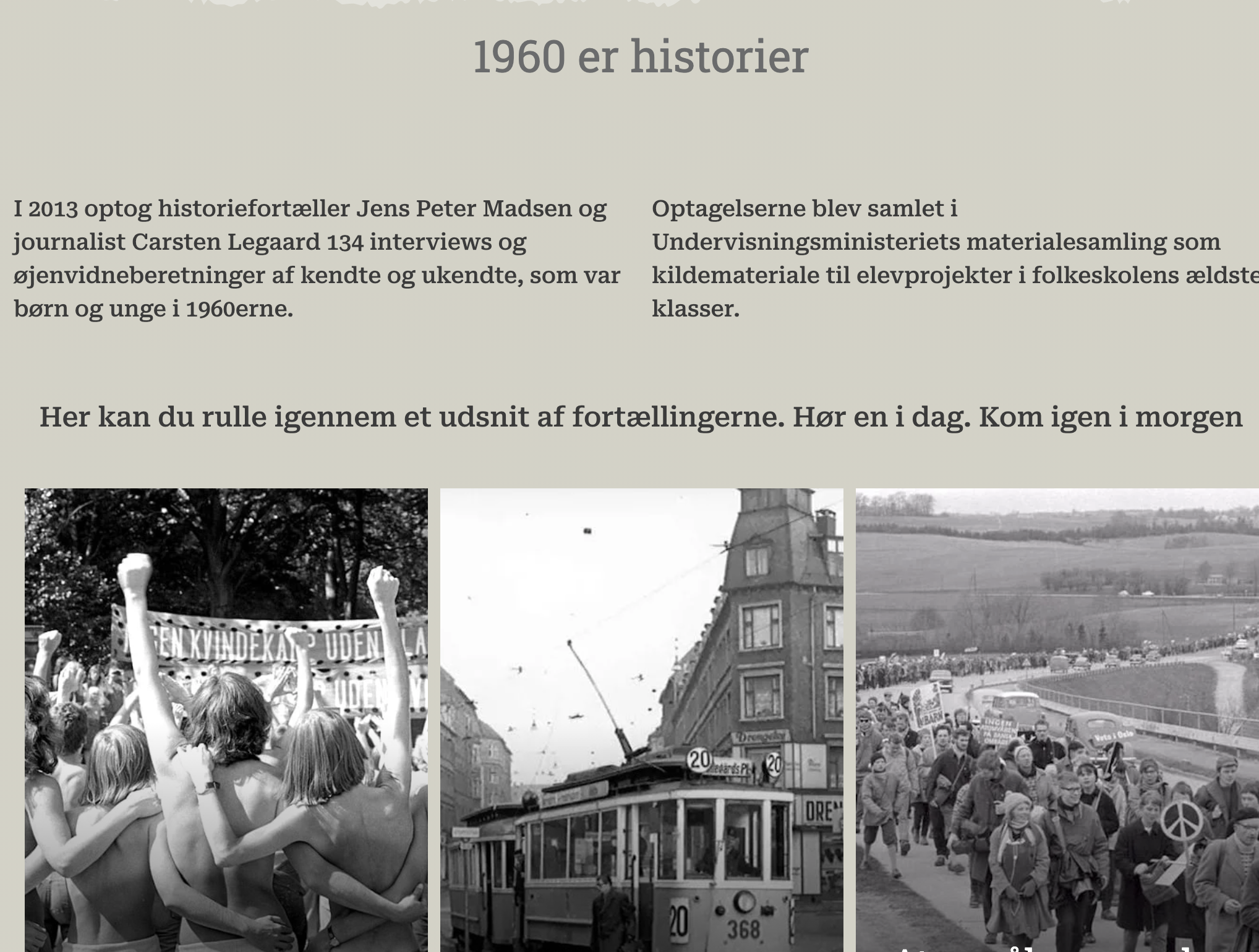 Øjenvidner til ungdom i 1960erne